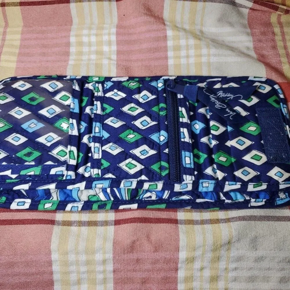 Vera Bradley Trifold Wallet Retired Pattern Mosaic Blue‎ - Picture 4 of 6